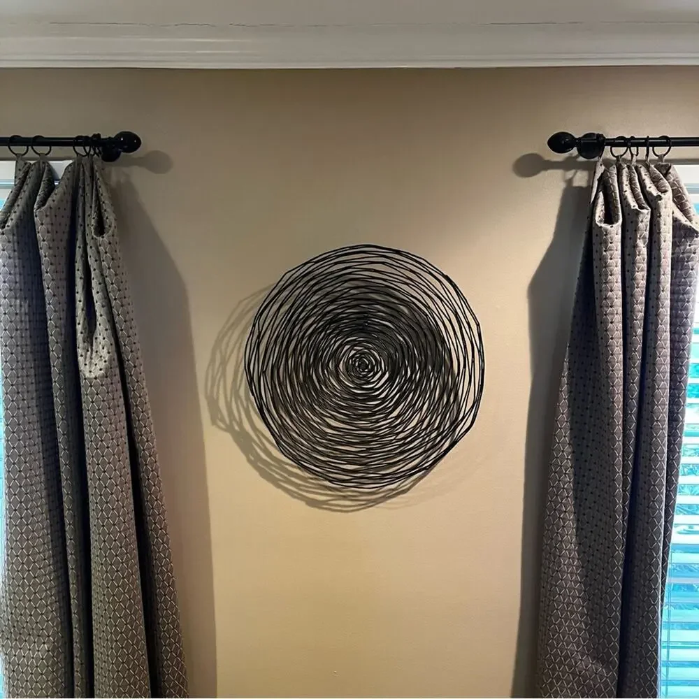 NEW Z Gallerie Antique Bronze Wrought Iron Spiral Wall Tabletop Sculpture Bowl